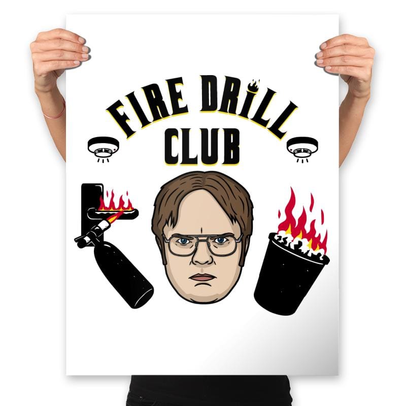 Fire Drill Club! - Prints Posters RIPT Apparel 18x24 / White