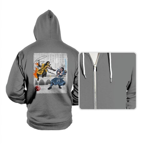 Fire vs Ice - Hoodies Hoodies RIPT Apparel Small / Athletic Heather