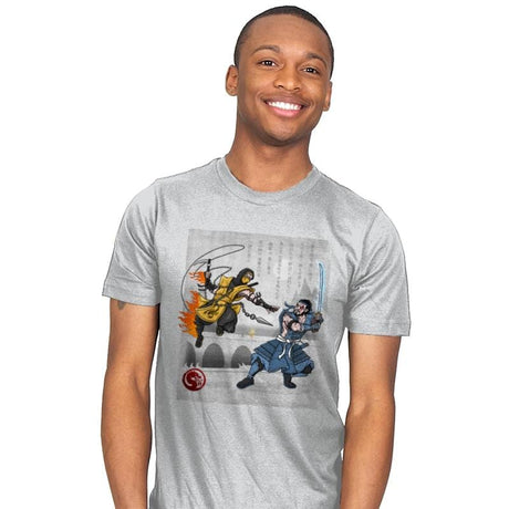 Fire vs Ice - Mens T-Shirts RIPT Apparel Small / Silver