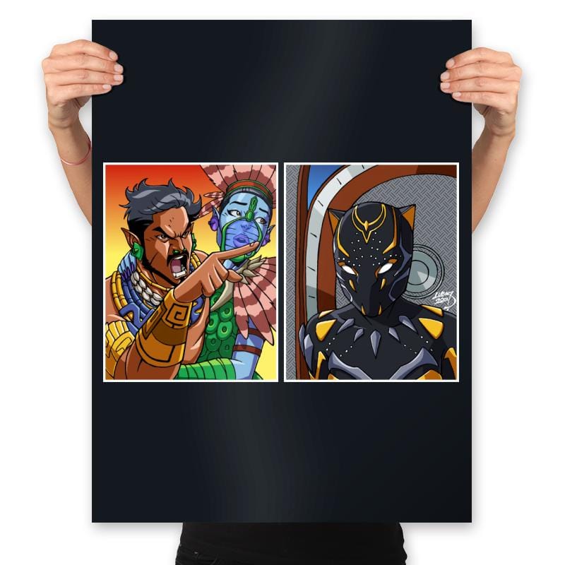 Fish Man Yelling - Prints Posters RIPT Apparel 18x24 / Black