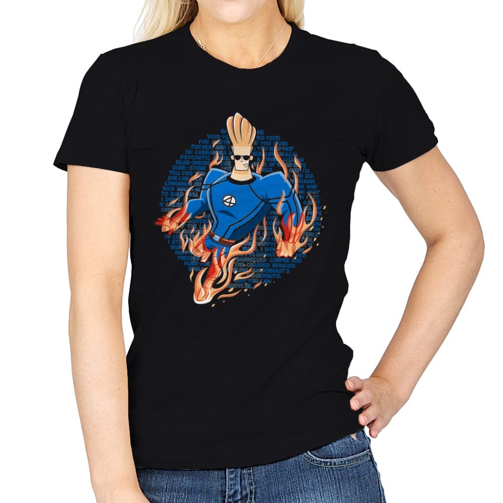 Flame On Momma - Womens T-Shirts RIPT Apparel Small / Black