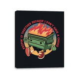 Flaming Dumpster - Canvas Wraps Canvas Wraps RIPT Apparel 11x14 / Black