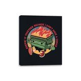 Flaming Dumpster - Canvas Wraps Canvas Wraps RIPT Apparel 8x10 / Black