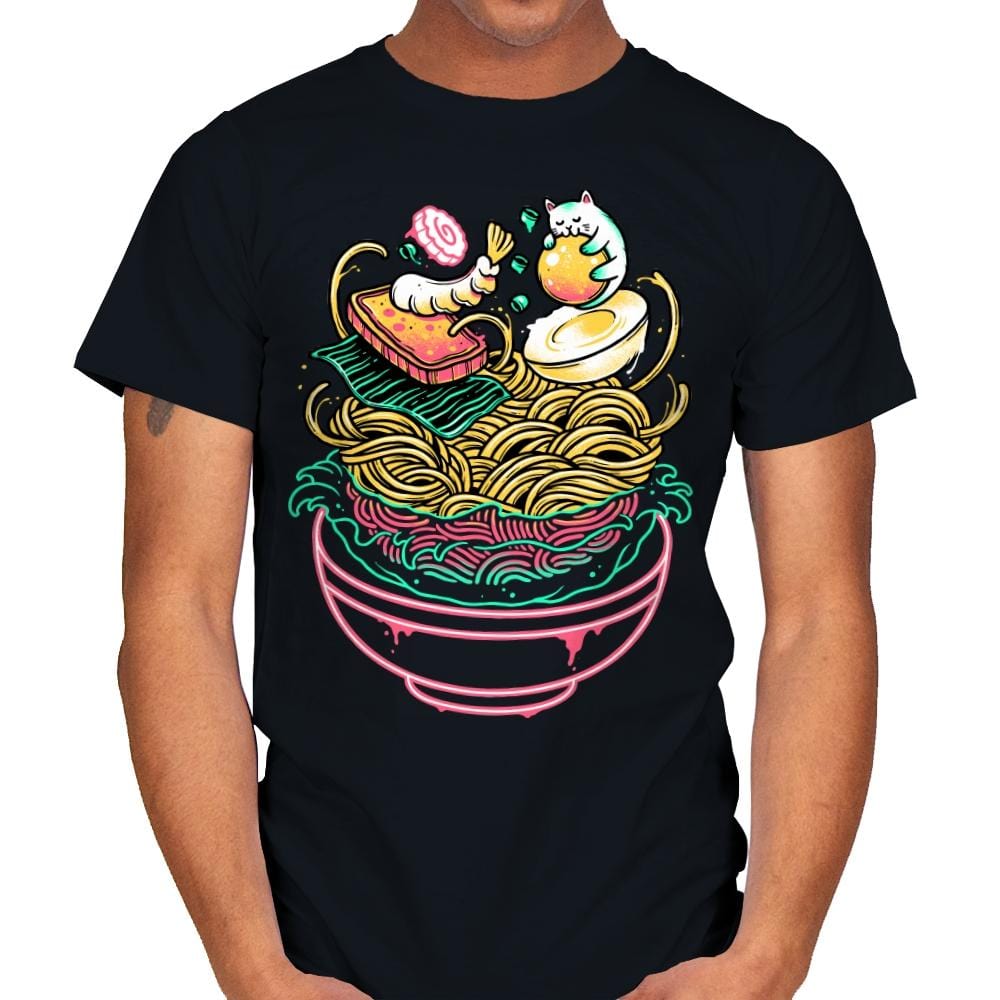 Floating Ramen - Mens T-Shirts RIPT Apparel Small / Black