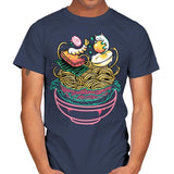 Floating Ramen - Mens T-Shirts RIPT Apparel Small / Navy