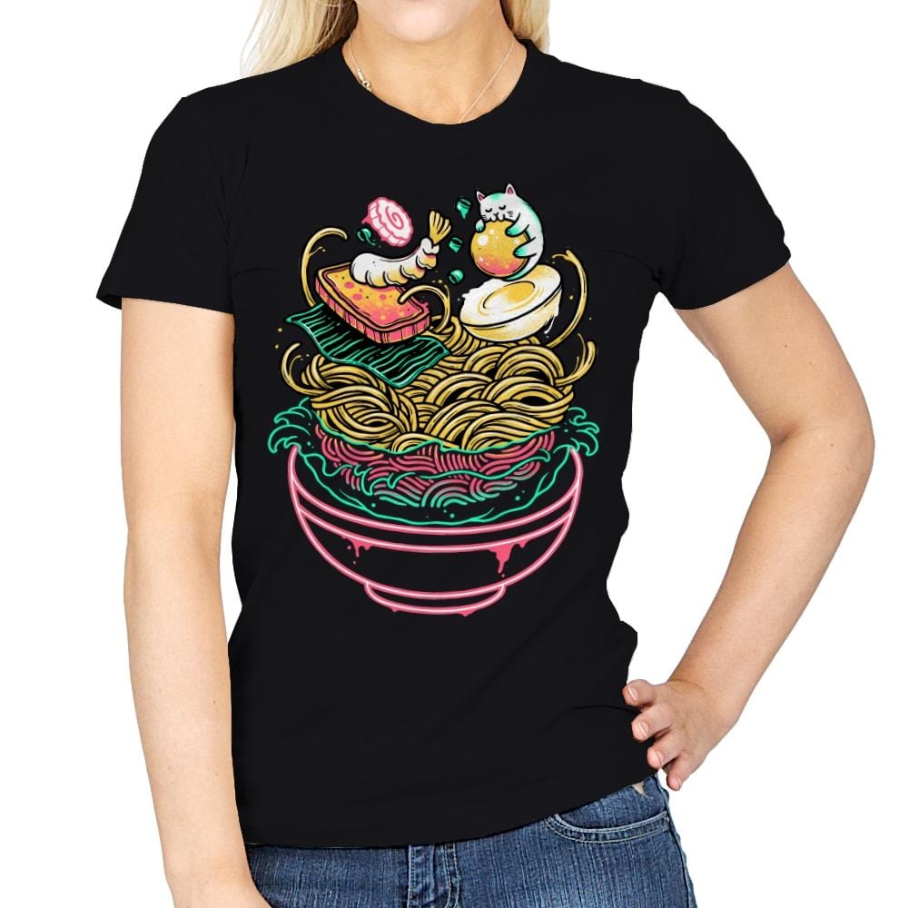 Floating Ramen - Womens T-Shirts RIPT Apparel Small / Black