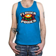 Flower Power Up - Tanktop Tanktop RIPT Apparel X-Small / Teal