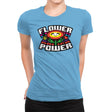 Flower Power Up - Womens Premium T-Shirts RIPT Apparel Small / Turquoise