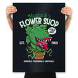 Flower Shop - Prints Posters RIPT Apparel 18x24 / Black