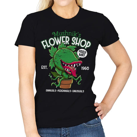 Flower Shop - Womens T-Shirts RIPT Apparel Small / Black