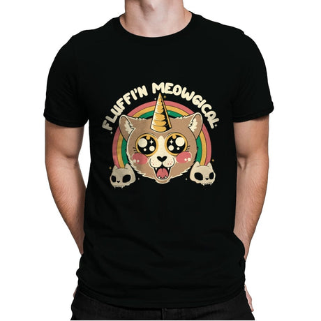 Fluffi'n Meowgical - Mens Premium T-Shirts RIPT Apparel Small / Black