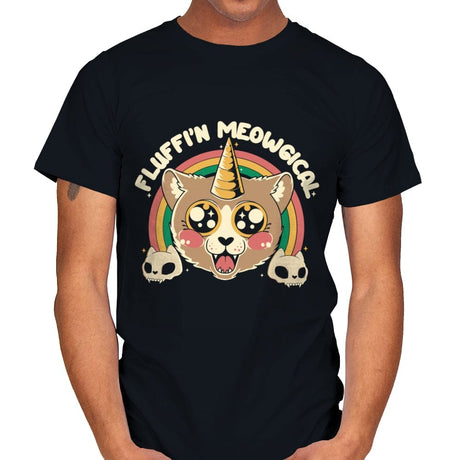 Fluffi'n Meowgical - Mens T-Shirts RIPT Apparel Small / Black