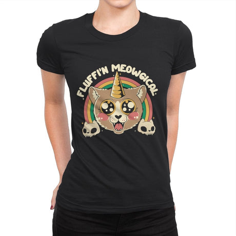 Fluffi'n Meowgical - Womens Premium T-Shirts RIPT Apparel Small / Black