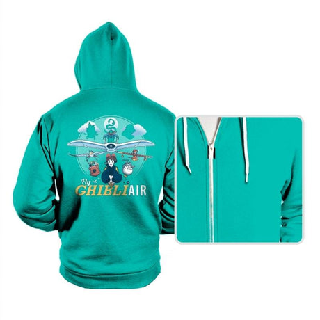 Fly Ghibli Air - Hoodies Hoodies RIPT Apparel Small / Teal