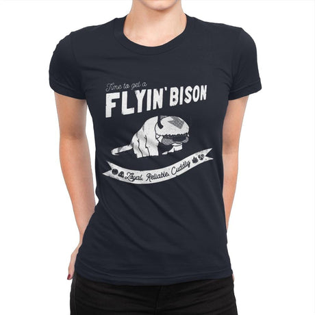 Flyin Bison - Womens Premium T-Shirts RIPT Apparel Small / Midnight Navy