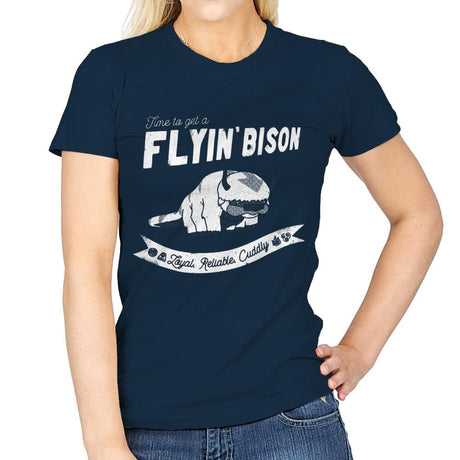 Flyin Bison - Womens T-Shirts RIPT Apparel Small / Navy