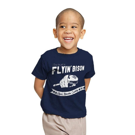 Flyin Bison - Youth T-Shirts RIPT Apparel X-small / Navy