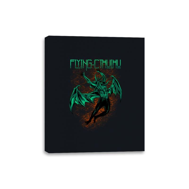 Flying Cthulhu - Canvas Wraps Canvas Wraps RIPT Apparel 8x10 / Black