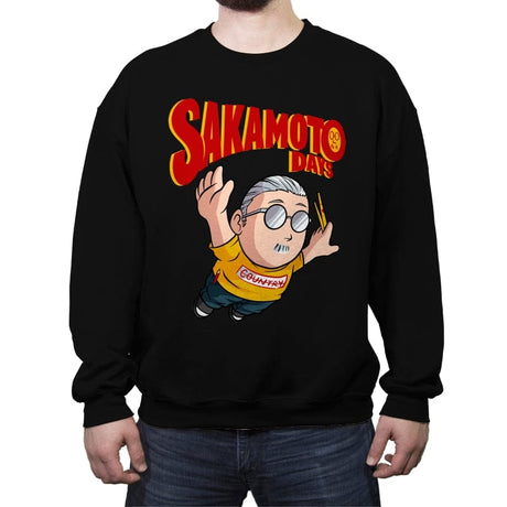 Flying Sakamoto  - Crew Neck Sweatshirt Crew Neck Sweatshirt RIPT Apparel Small / Black