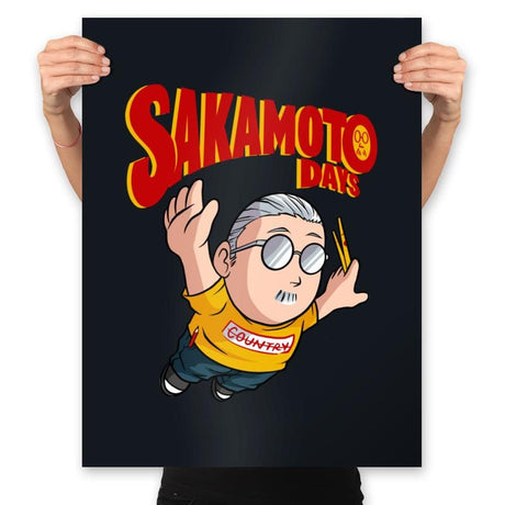 Flying Sakamoto  - Prints Posters RIPT Apparel 18x24 / Black