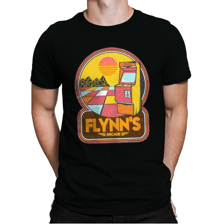 Flynn's Arcade - Mens Premium T-Shirts RIPT Apparel Small / Black