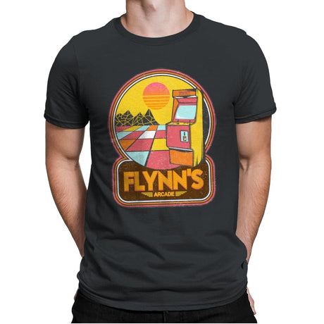 Flynn's Arcade - Mens Premium T-Shirts RIPT Apparel Small / Heavy Metal