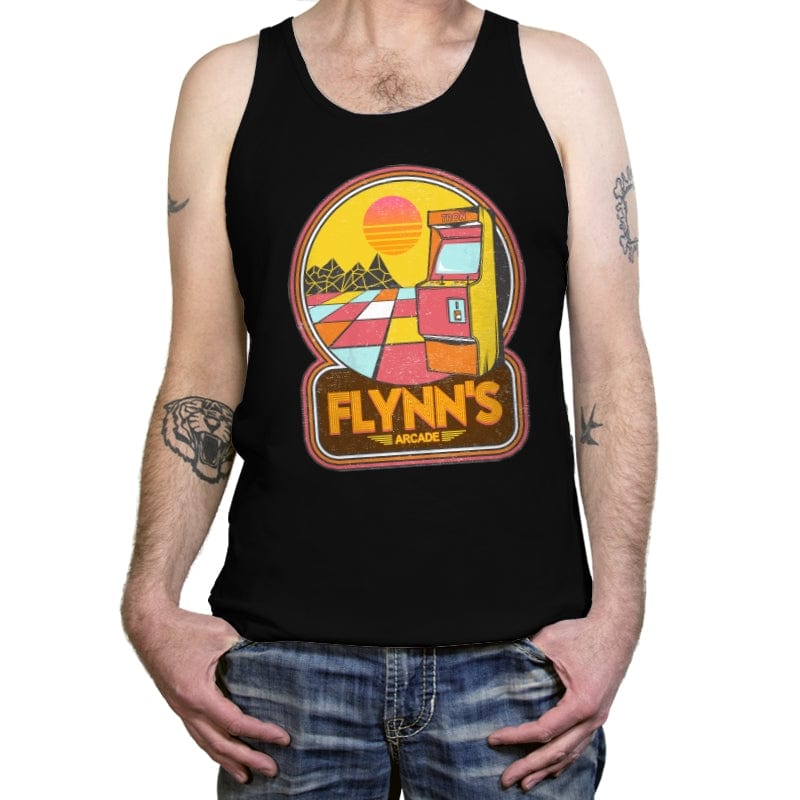 Flynn's Arcade - Tanktop Tanktop RIPT Apparel X-Small / Black