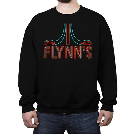 Flynn's Place - Crew Neck Sweatshirt Crew Neck Sweatshirt RIPT Apparel Small / Black