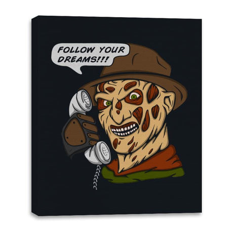 Follow your Dreams - Canvas Wraps Canvas Wraps RIPT Apparel 16x20 / Black