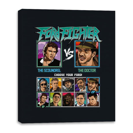 Ford Fighter - Retro Fighter Series - Canvas Wraps Canvas Wraps RIPT Apparel 16x20 / Black