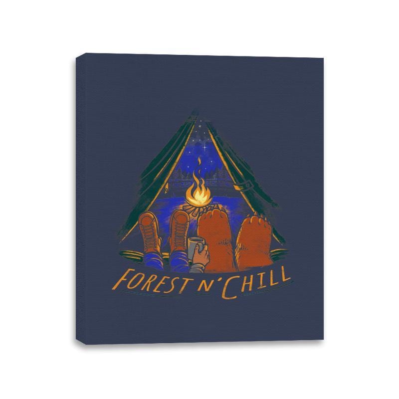 Forest And Chill - Canvas Wraps Canvas Wraps RIPT Apparel 11x14 / Navy