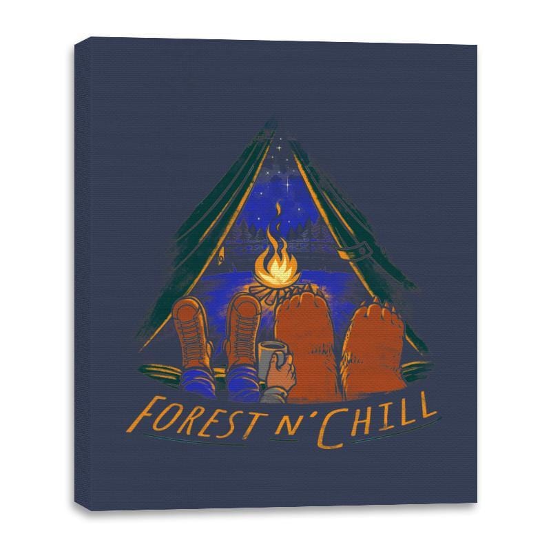 Forest And Chill - Canvas Wraps Canvas Wraps RIPT Apparel 16x20 / Navy