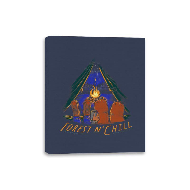 Forest And Chill - Canvas Wraps Canvas Wraps RIPT Apparel 8x10 / Navy