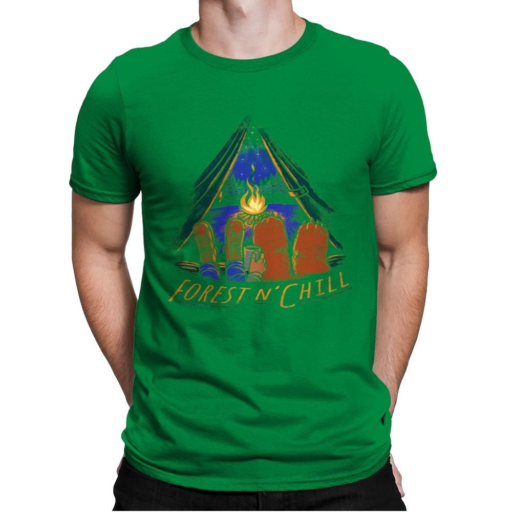 Forest And Chill - Mens Premium T-Shirts RIPT Apparel Small / Kelly