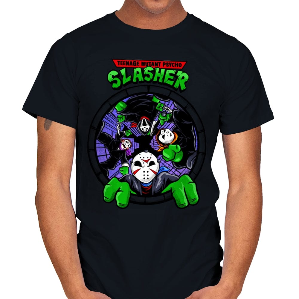 Four Slashers - Mens T-Shirts RIPT Apparel Small / Black