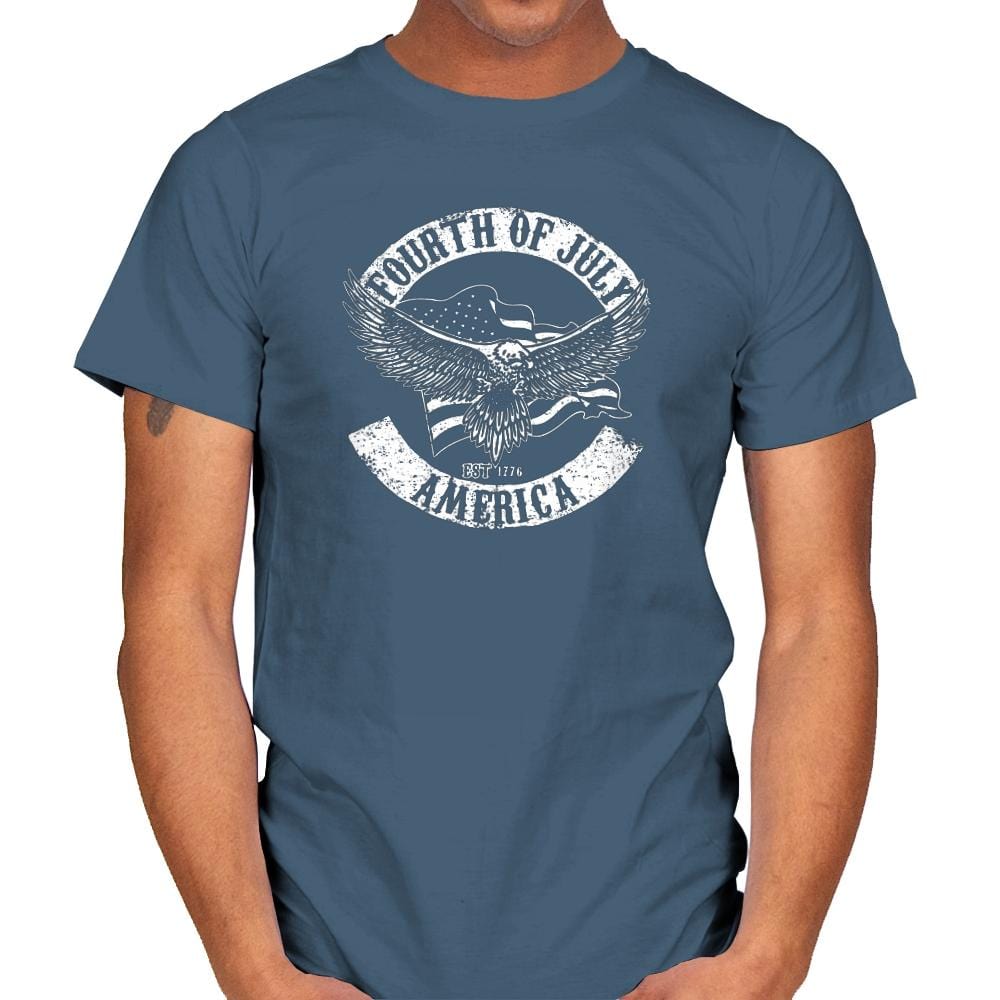 Fourth Of July - Star-Spangled - Mens T-Shirts RIPT Apparel Small / Indigo Blue