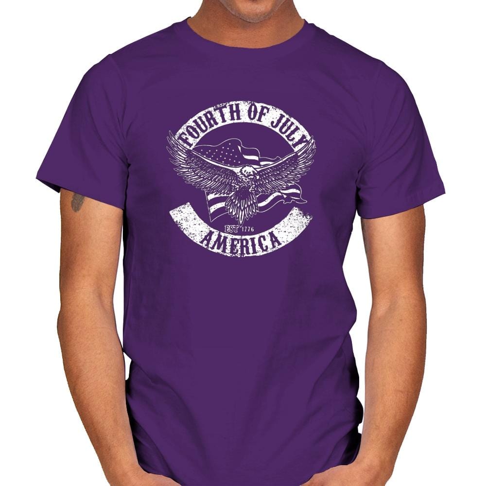 Fourth Of July - Star-Spangled - Mens T-Shirts RIPT Apparel Small / Purple