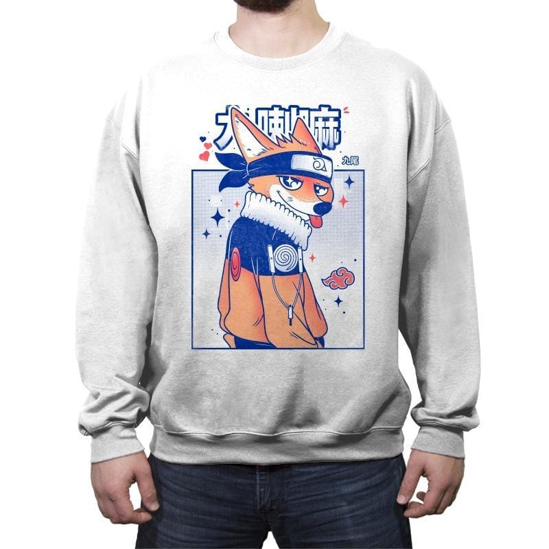 Fox Transformation - Crew Neck Sweatshirt Crew Neck Sweatshirt RIPT Apparel Small / White