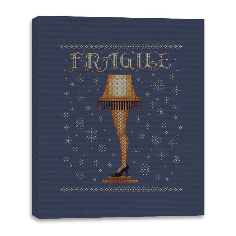 Fragile - Canvas Wraps Canvas Wraps RIPT Apparel 16x20 / Navy