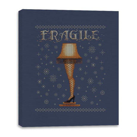 Fragile - Canvas Wraps Canvas Wraps RIPT Apparel 16x20 / Navy