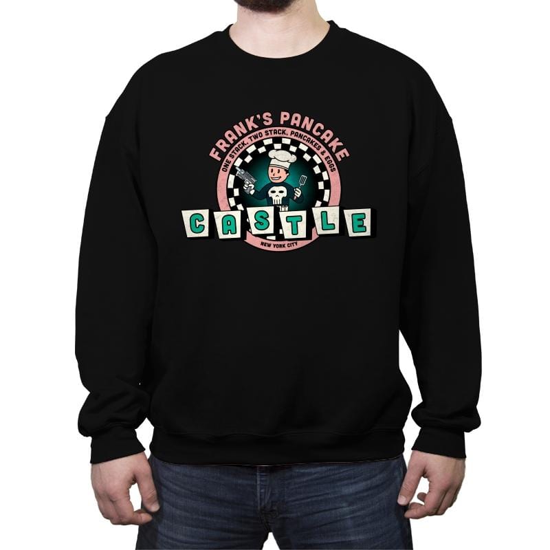 Frank’s Pancake Castle - Crew Neck Sweatshirt Crew Neck Sweatshirt RIPT Apparel Small / Black