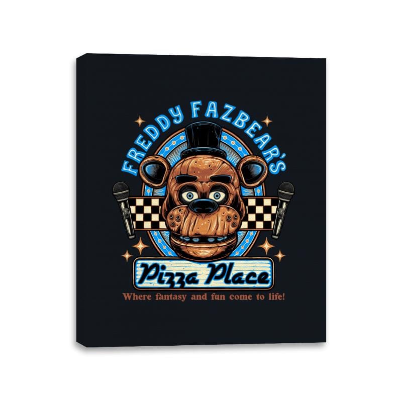 Freddy’s Pizza Place - Canvas Wraps Canvas Wraps RIPT Apparel 11x14 / Black