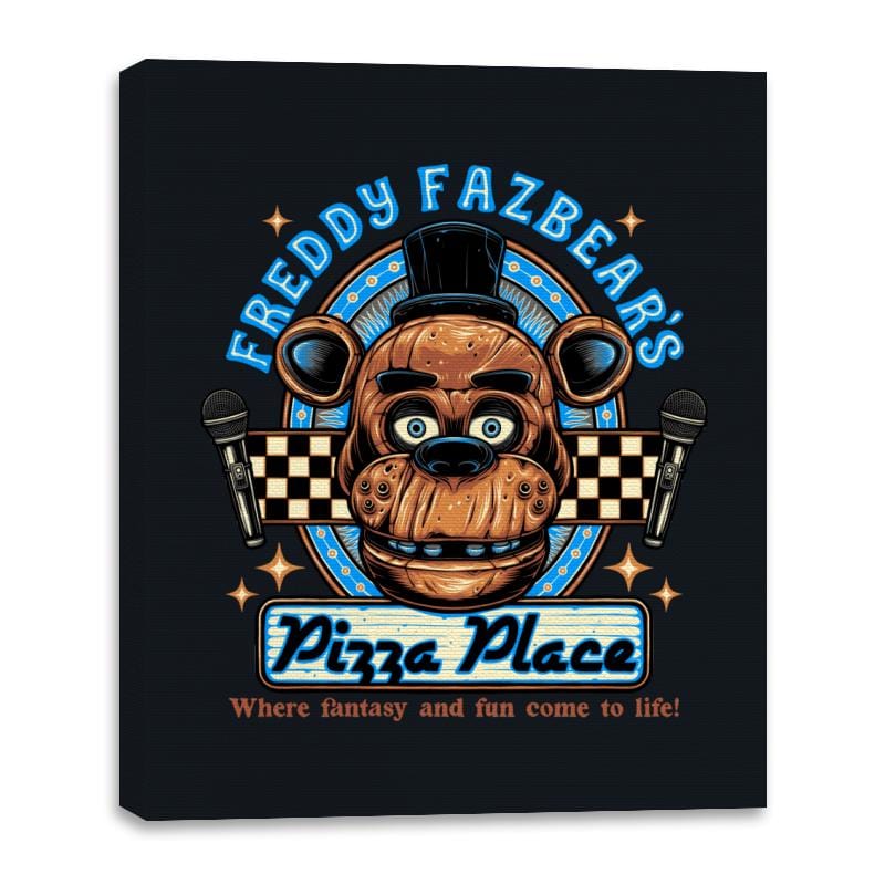 Freddy’s Pizza Place - Canvas Wraps Canvas Wraps RIPT Apparel 16x20 / Black