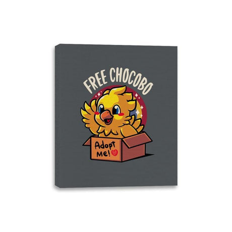 Free Chocobo - Canvas Wraps Canvas Wraps RIPT Apparel 8x10 / Charcoal