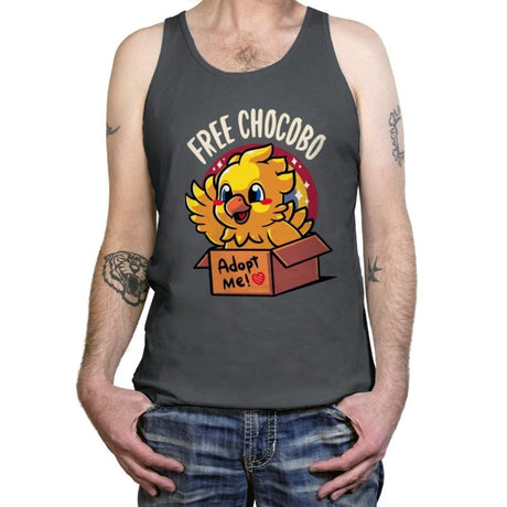 Free Chocobo - Tanktop Tanktop RIPT Apparel X-Small / Asphalt