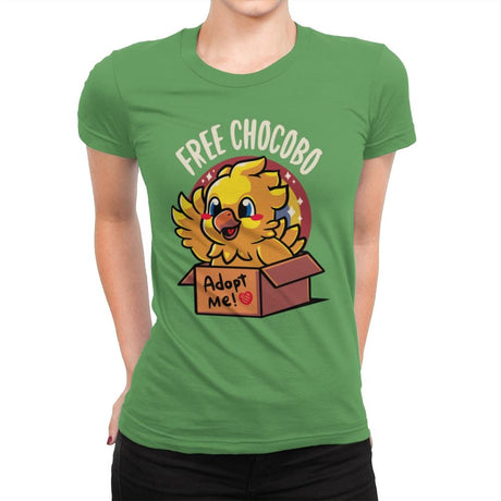 Free Chocobo - Womens Premium T-Shirts RIPT Apparel Small / Kelly