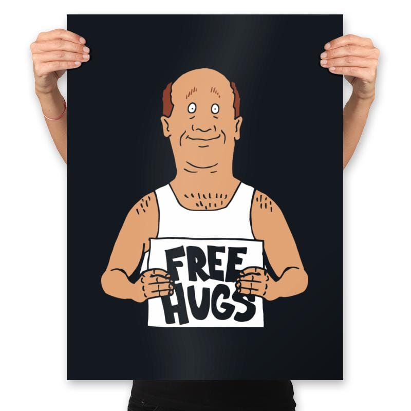 Free Hugs - Prints Posters RIPT Apparel 18x24 / Black