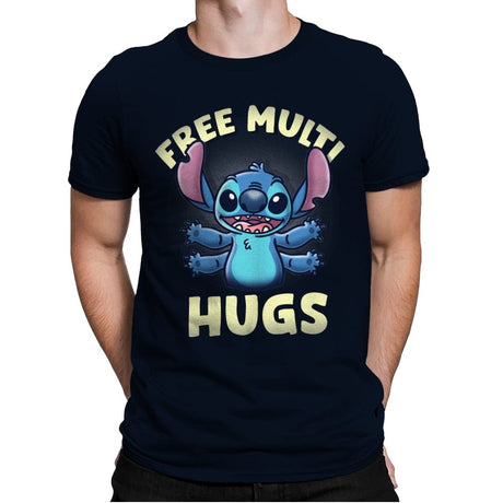 Free Multi Hugs - Mens Premium T-Shirts RIPT Apparel Small / Midnight Navy