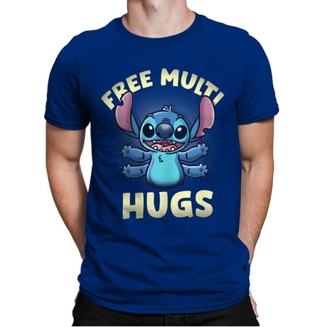 Free Multi Hugs - Mens Premium T-Shirts RIPT Apparel Small / Royal