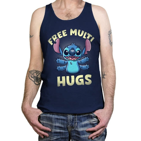 Free Multi Hugs - Tanktop Tanktop RIPT Apparel X-Small / Navy